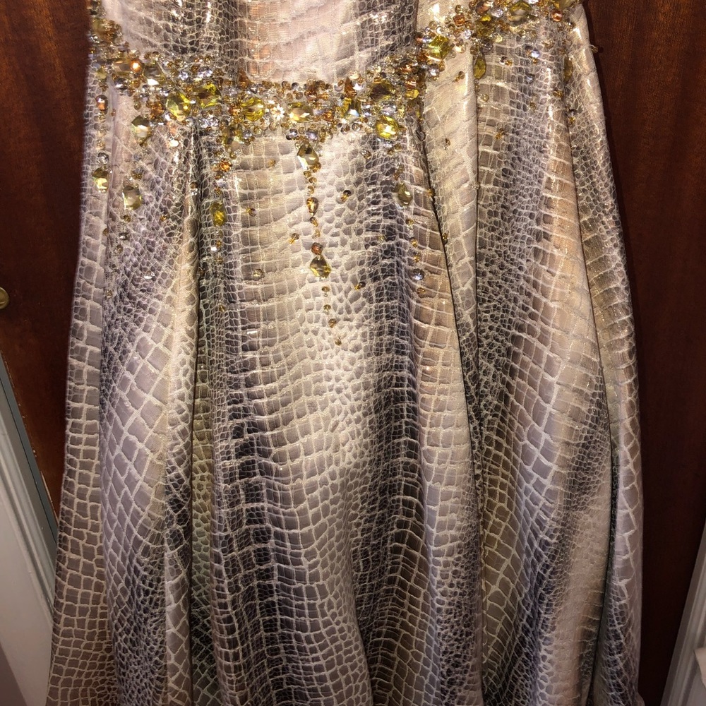 Jovani snakeskin mermaid formal dress - Picture 4 of 8